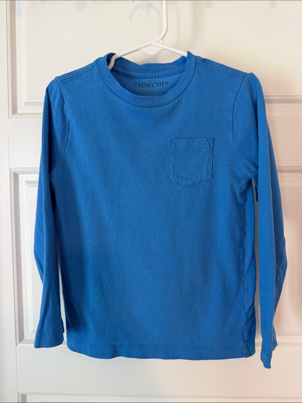 Crewcuts Long-Sleeve Pocket Tee in Royal Blue